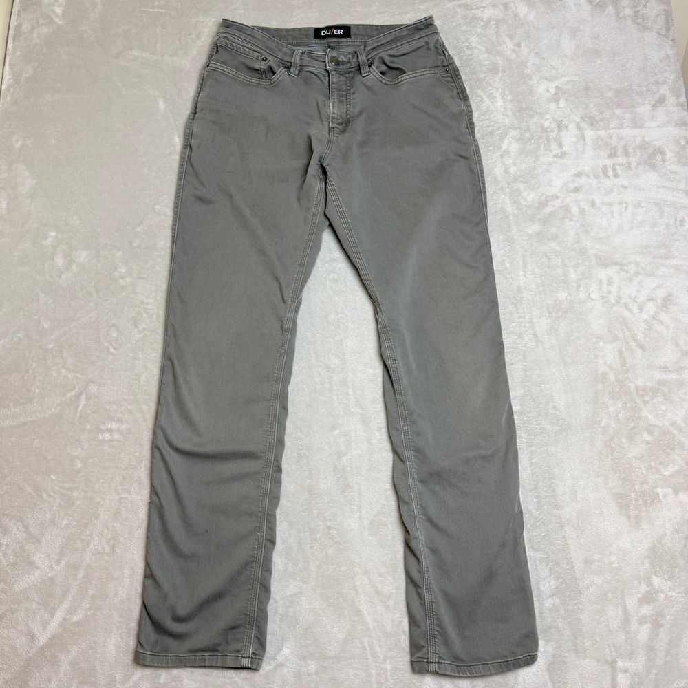 DU/ER N2X Relaxed Tapered Pants Men 32x34 (Fit 32x32) Olive Green No Sweat Flex